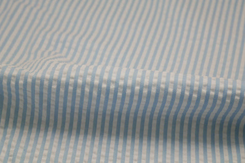 Seersucker Light Blue Stripes Blazer