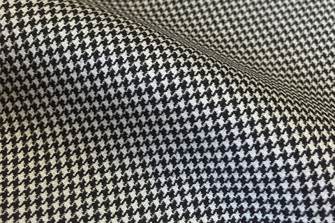 Black and White Houndstooth Overcoat