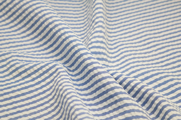 Seersucker Dark Blue Stripes Suit