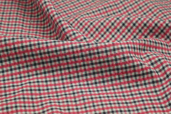 Seersucker Pink & Black Checks Blazer