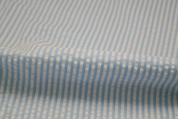 Seersucker Light Blue Stripes Suit