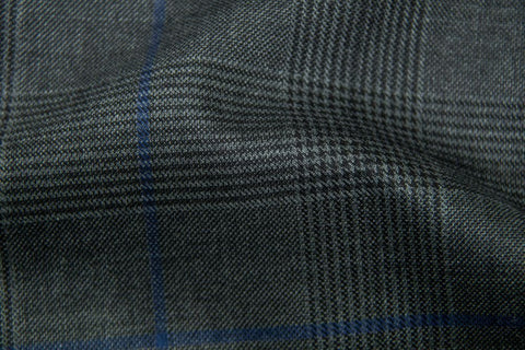 Endeavour Synergy CHARCOAL TRAM PLAID W/ ELECTRIC BLUE WINDOW PANE
