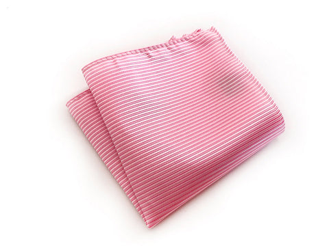 Pink Stripe Pocket Square