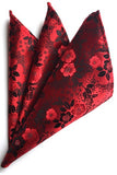 Red Floral Pocket Square