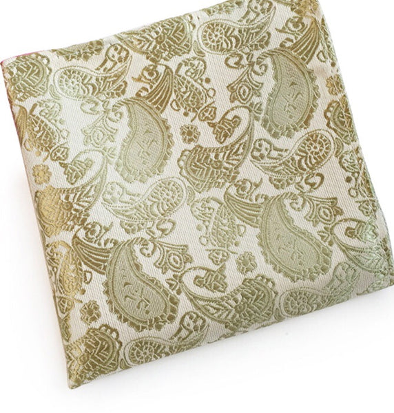 White Floral Pocket Square