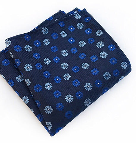 Blue Mini Floral Pocket Square
